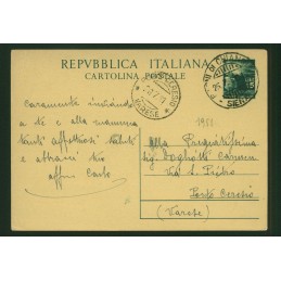 ITALIA 1951 CARTOLINA...